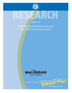 MnROAD Cell 64 Pervious Concrete: Third Year Performance Report 2009-19