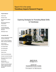 Report #10 in the series Exploring Strategies for Promoting Modal Shifts
