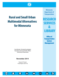 Rural and Small Urban Multimodal Alternatives for Minnesota