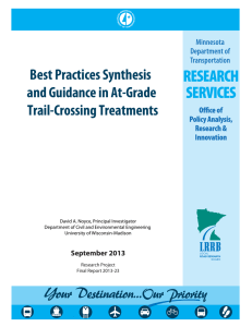 Best Practices Synthesis and Guidance in At-Grade Trail-Crossing Treatments