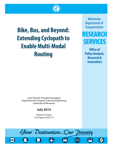 Bike, Bus, and Beyond: Extending Cyclopath to Enable Multi-Modal Routing
