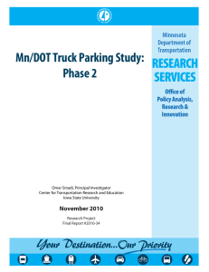 Mn/DOT Truck Parking Study: Phase 2