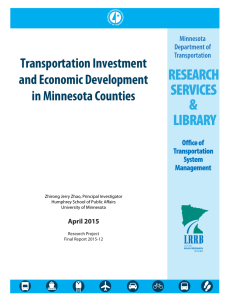 Transportation Investment and Economic Development in Minnesota Counties