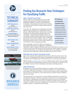 TECHNICAL SUMMARY Pooling Our Research: New Techniques for Classifying Traffic