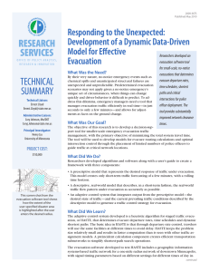 RESEARCH SERVICES Responding to the Unexpected: Development of a Dynamic Data-Driven