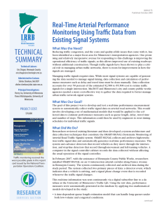 TECHNICAL Real-Time Arterial Performance Monitoring Using Traffic Data from Existing Signal Systems