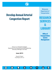 Develop Annual Arterial Congestion Report