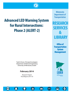 Advanced LED Warning System for Rural Intersections: Phase 2 (ALERT-2)