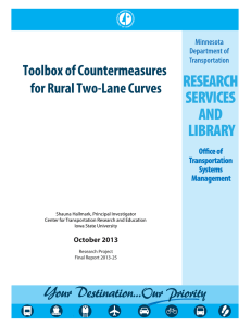 Toolbox of Countermeasures for Rural Two-Lane Curves