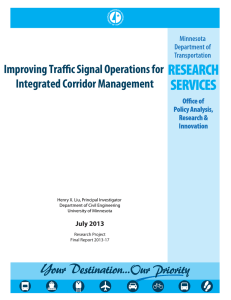 Improving Traffic Signal Operations for Integrated Corridor Management  July 2013