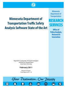 Minnesota Department of Transportation Traffic Safety Analysis Software State of the Art