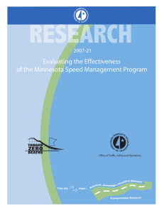 Evaluating the Effectiveness of the Minnesota Speed Management Program 2007-21