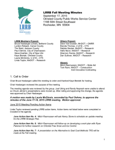 LRRB Fall Meeting Minutes September 17, 2015