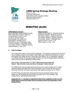 LRRB Spring Strategy Meeting