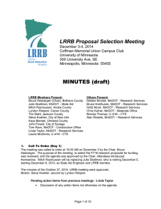 LRRB Proposal Selection Meeting