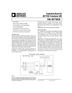 a Evaluation Board for AD7730L Transducer ADC EVAL-AD7730LEB