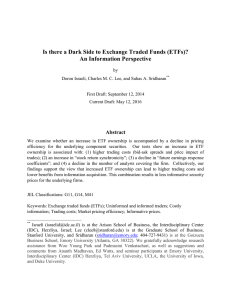 Is there a Dark Side to Exchange Traded Funds (ETFs)?