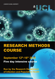 RESEARCH METHODS COURSE  September 12