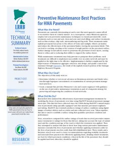 Preventive Maintenance Best Practices for HMA Pavements