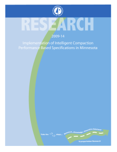 Implementation of Intelligent Compaction Performance Based Specifications in Minnesota 2009-14