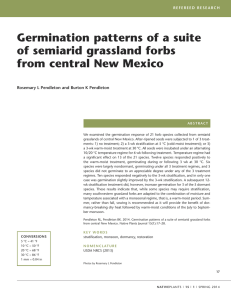 Germination patterns of a suite of semiarid grassland forbs