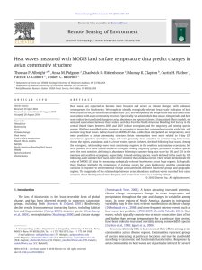 Heat waves measured with MODIS land surface temperature data predict... avian community structure