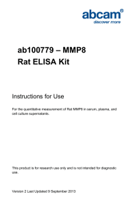 ab100779 – MMP8 Rat ELISA Kit Instructions for Use