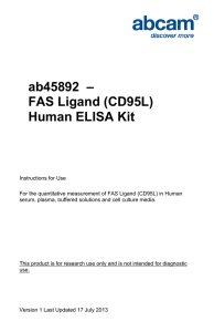 ab45892  – FAS Ligand (CD95L) Human ELISA Kit