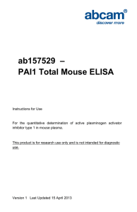 ab157529  – PAI1 Total Mouse ELISA