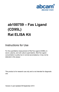 ab100759 – Fas Ligand (CD95L) Rat ELISA Kit Instructions for Use