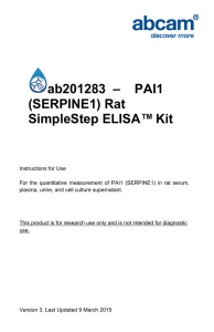 ab201283  –    PAI1 (SERPINE1) Rat SimpleStep ELISA™ Kit