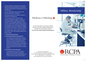 The Royal College of Pathologists of Australasia