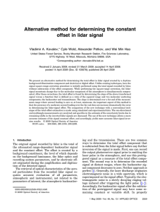 Alternative method for determining the constant offset in lidar signal
