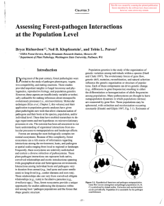 Assessing Forest-pathogen Interactions at the Population Level