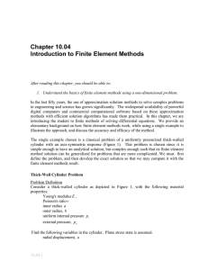 Chapter 10.04 Introduction to Finite Element Methods