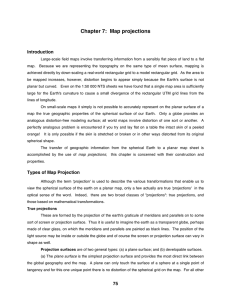 Chapter 7:  Map projections Introduction