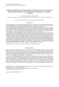 ANNUAL BED-ELEVATION REGIME IN THE ALLUVIAL CHANNEL CANADA