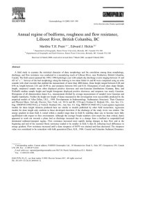 Annual regime of bedforms, roughness and flow resistance, ¨ Mariette T.H. Prent
