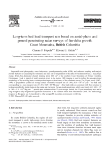 Long-term bed load transport rate based on aerial-photo and