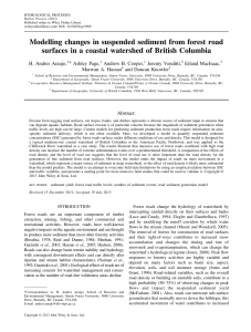 Modelling changes in suspended sediment from forest road