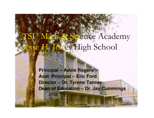 TSU Math &amp; Sci Jesse H. Jon ence Academy es High School