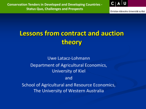 Lessons from contract and auction theory