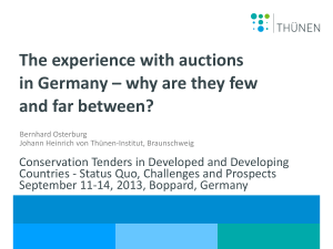 The experience with auctions in Germany – why are they few