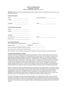 School Counseling Contract Internship - COUN 687 Western Carolina University Directions