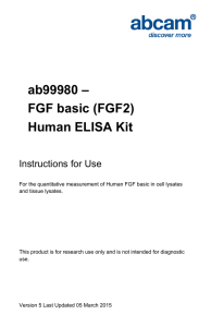 ab99980 – FGF basic (FGF2) Human ELISA Kit Instructions for Use