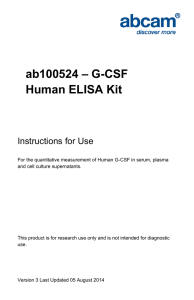 ab100524 – G-CSF Human ELISA Kit Instructions for Use