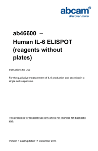 ab46600  – Human IL-6 ELISPOT (reagents without plates)