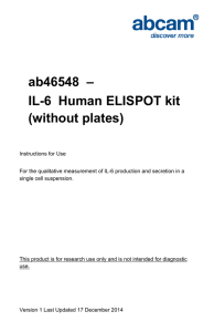 ab46548  – IL-6  Human ELISPOT kit (without plates)
