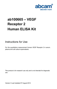 ab100665 – VEGF Receptor 2 Human ELISA Kit Instructions for Use