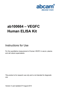 ab100664 – VEGFC Human ELISA Kit Instructions for Use